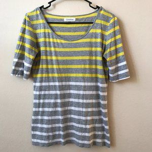 Calvin Klein Striped Boatneck top